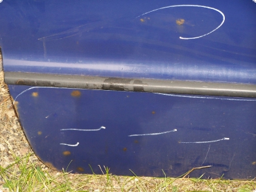 Preview: Tür rechts VW Polo 6N 3trg. blau org.