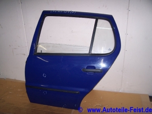 Tür hinten links VW Polo 6N Bj.94-99 blau mit Scheibe MFH
